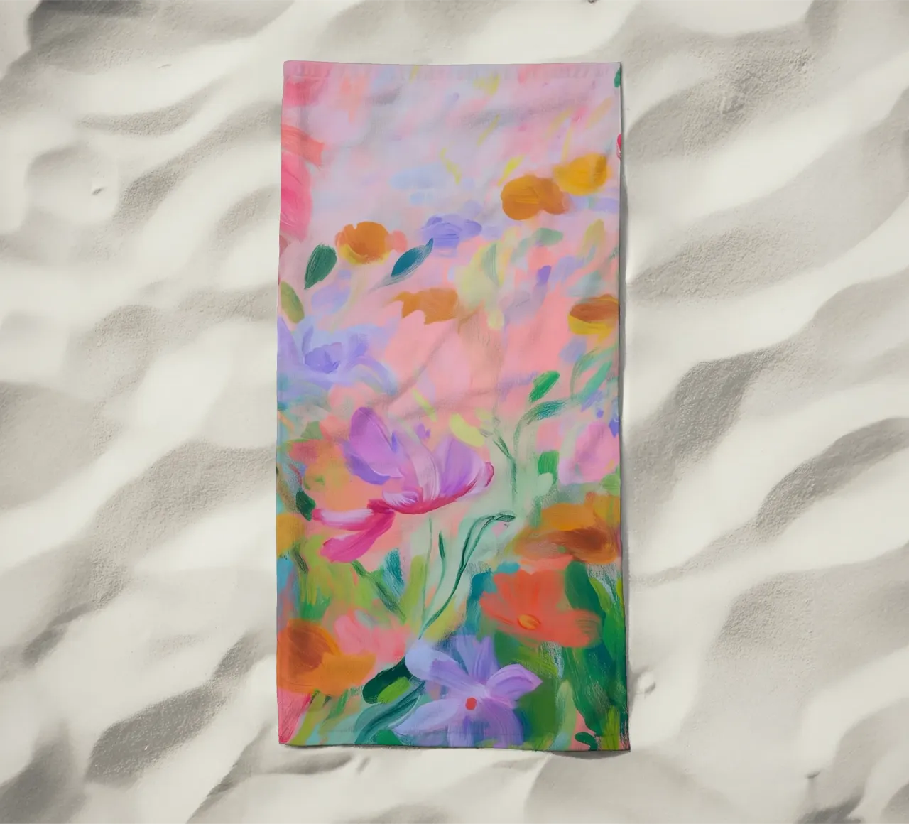 La magia dei fiori telo mare da Carina Pop & Pastell