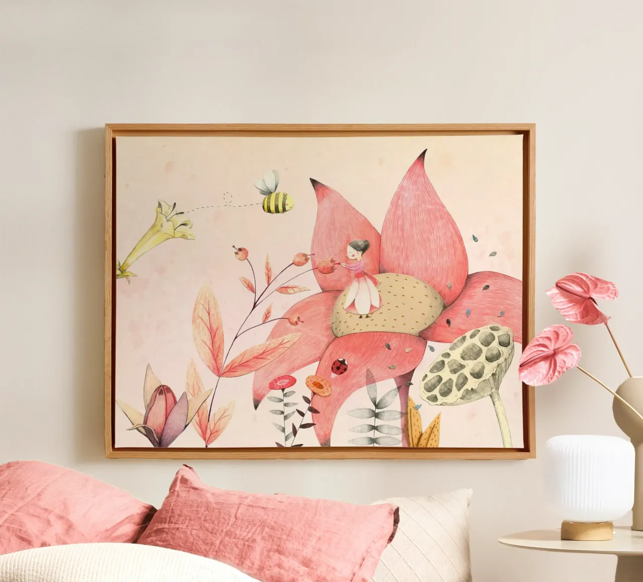 Judith Loske - Däumelinchen canvas met Baklijst van The Artcircle