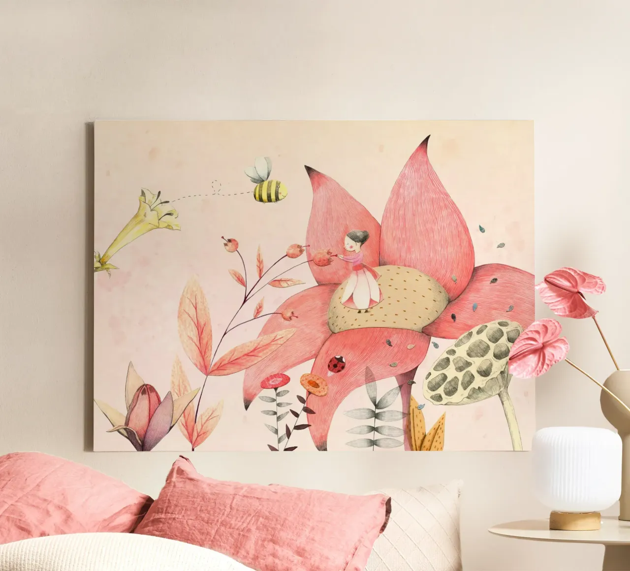 Judith Loske - Däumelinchen canvas met Baklijst van The Artcircle