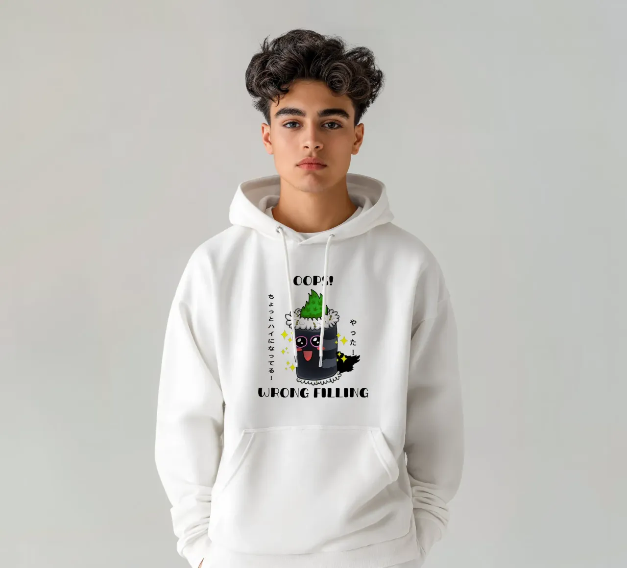 Rotolo di sushi verde felpa con cappuccio da sillyindustries
