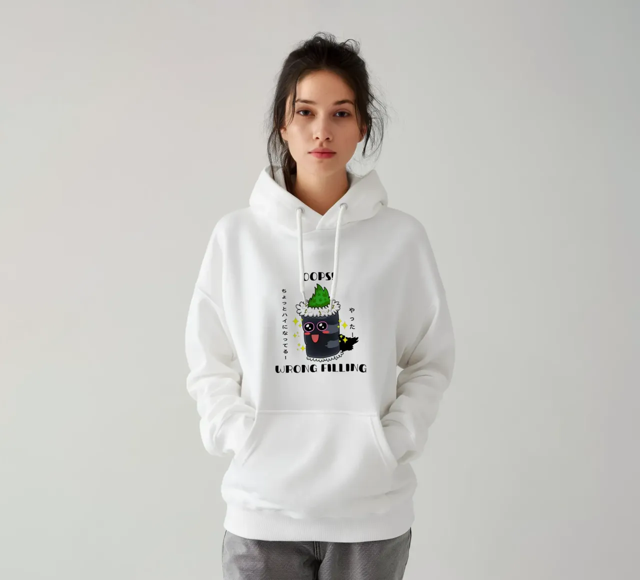 Rotolo di sushi verde felpa con cappuccio da sillyindustries