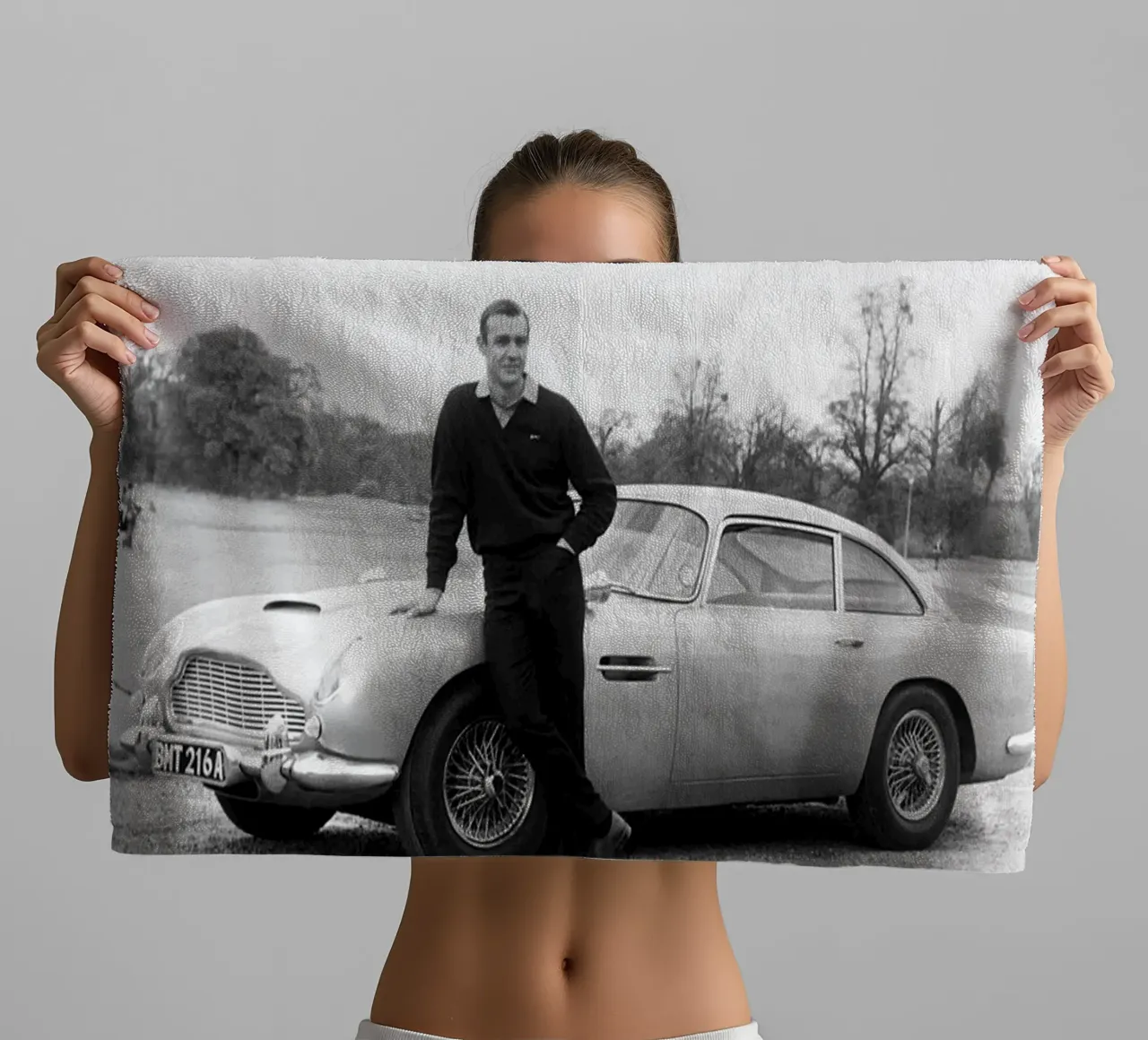 Man met oldtimer badhanddoek van Shiva Shops