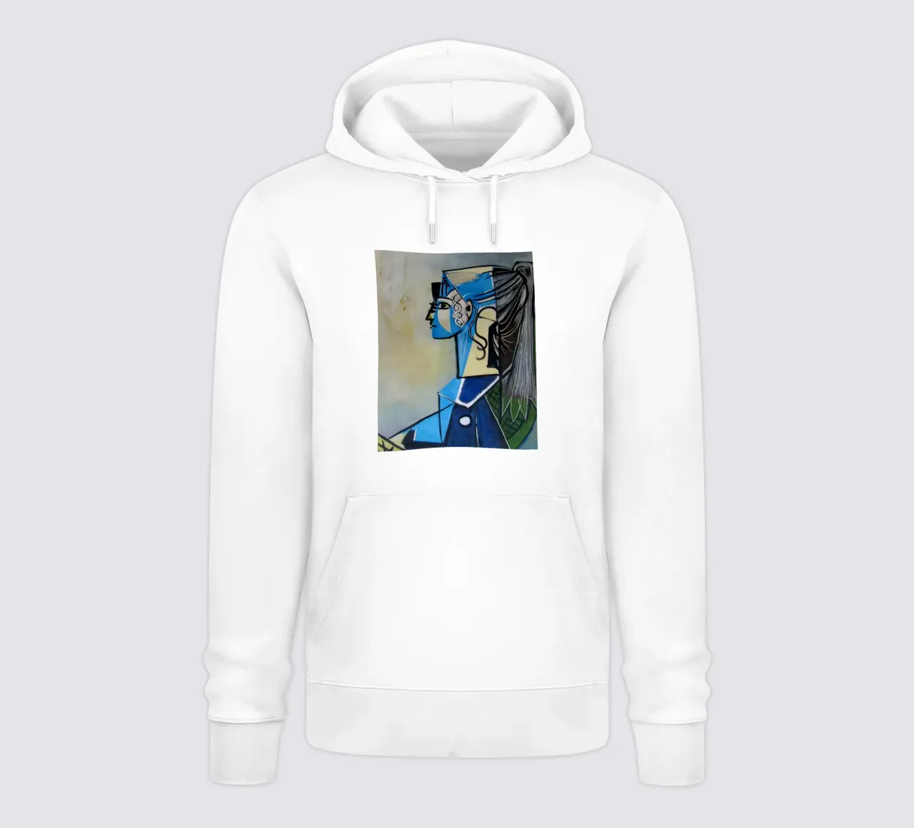 donna in abito blu felpa con cappuccio da eternal nino