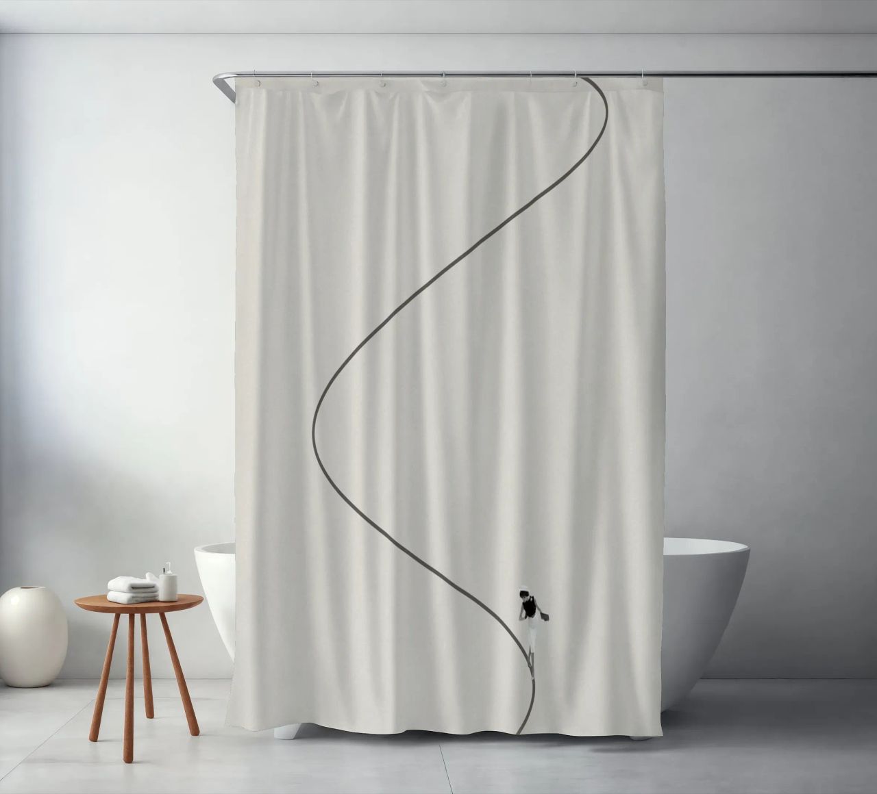 In need of Guidance 2 shower curtain by Maarten Léon