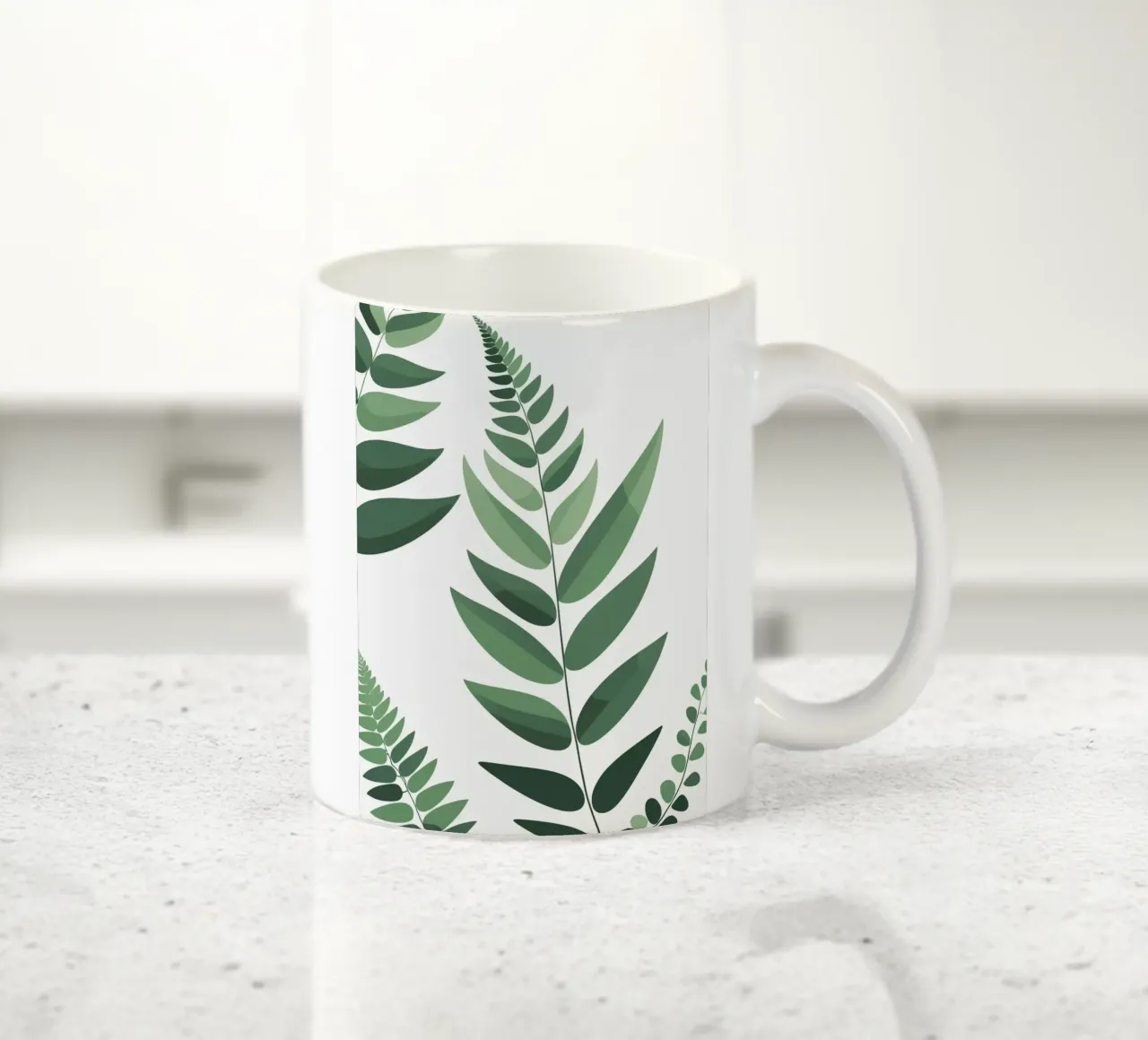 Forma astratta di felce geometrica tazza in ceramica da Botanical Gallery