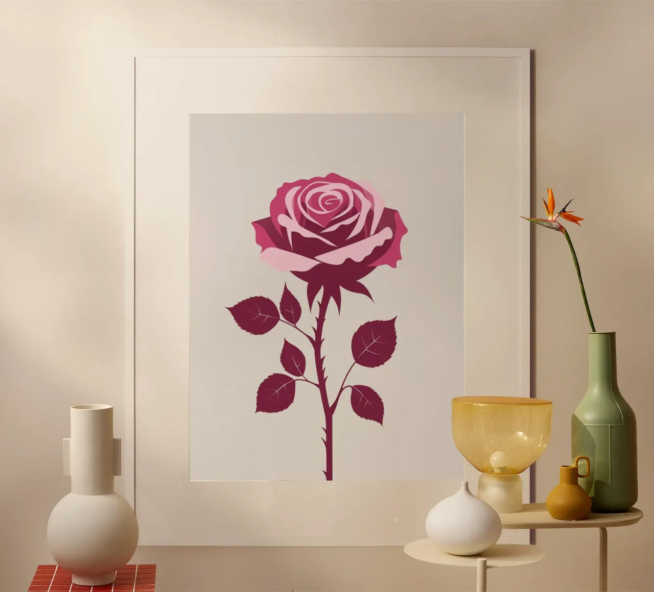 Semplice silhouette rosa carta hahnemühle da Botanical Gallery
