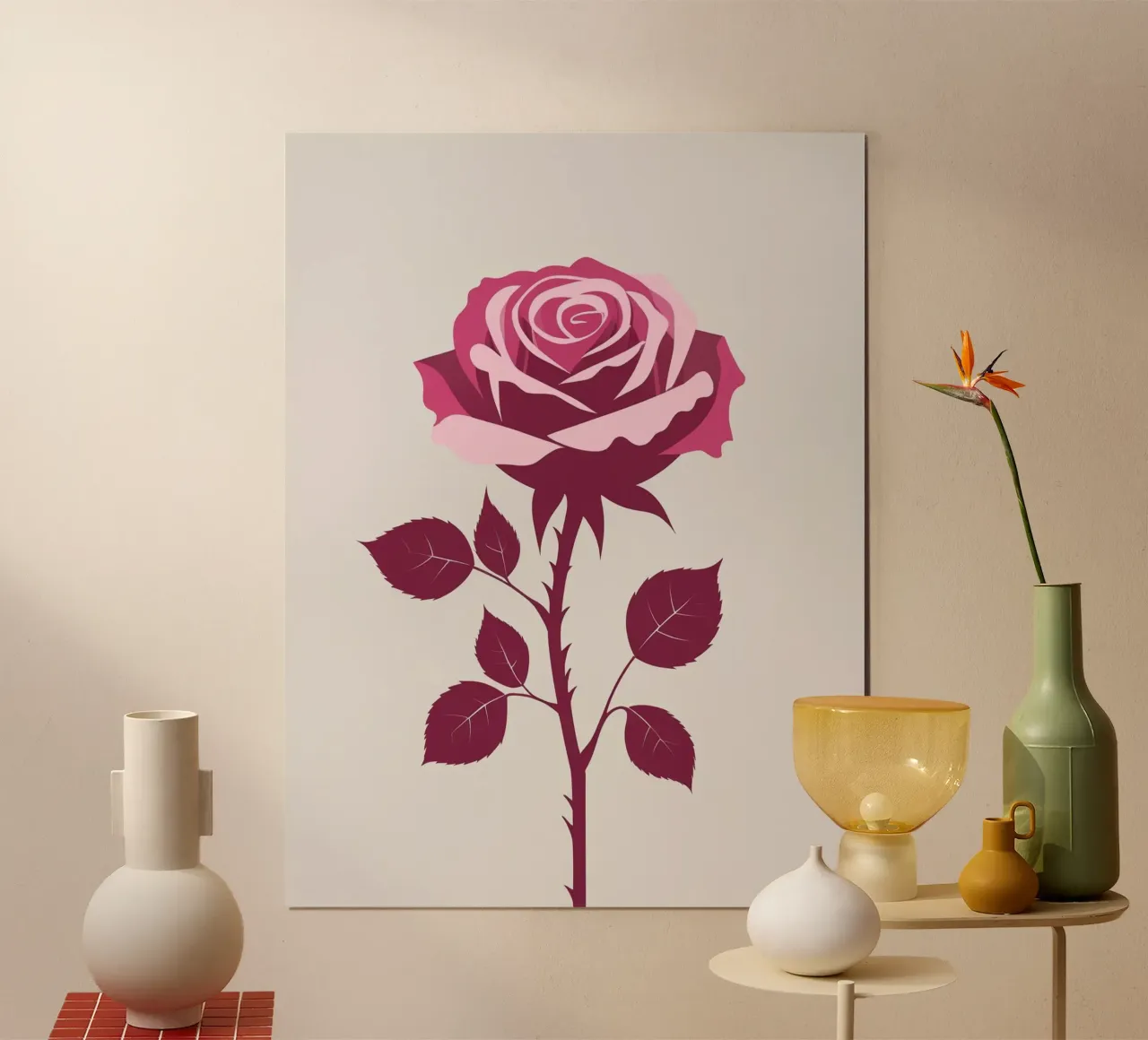 Semplice silhouette rosa carta hahnemühle da Botanical Gallery