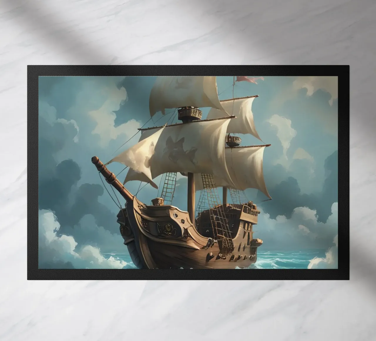 Galeone che naviga in mare aperto zerbino da DesignDoodle