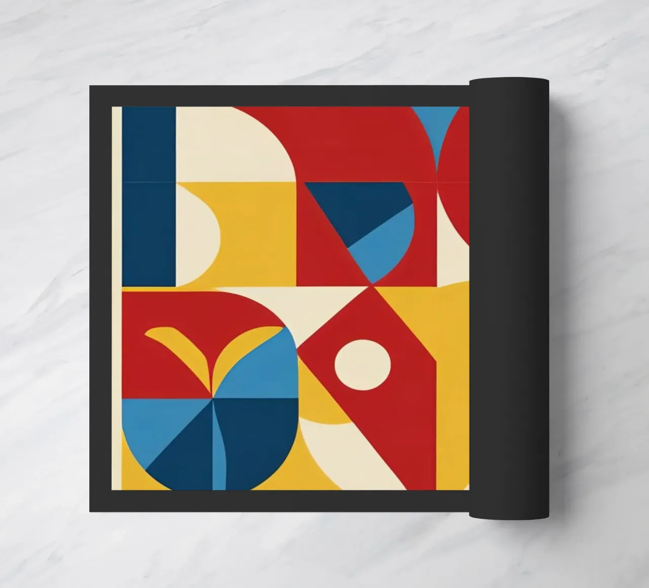 Composizione astratta geometrica con forme di animali zerbino da DesignDoodle