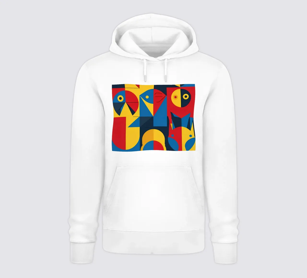 Composizione astratta geometrica con forme di animali felpa con cappuccio da DesignDoodle