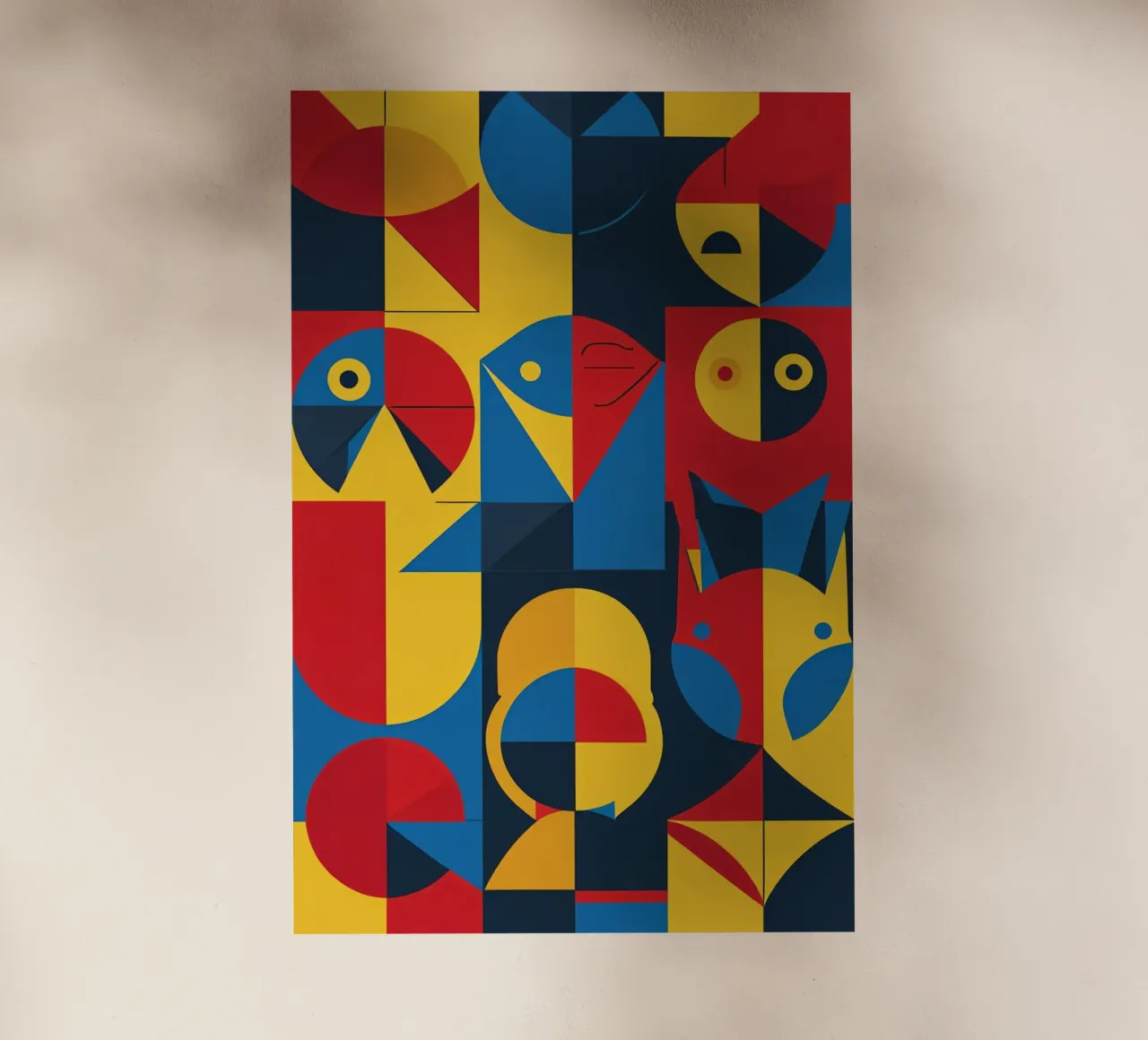 Composizione astratta geometrica con forme di animali pellicola backlit da DesignDoodle