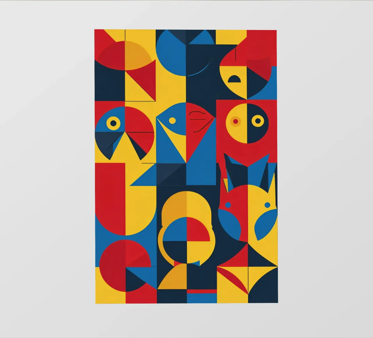 Composizione astratta geometrica con forme di animali pellicola backlit da DesignDoodle