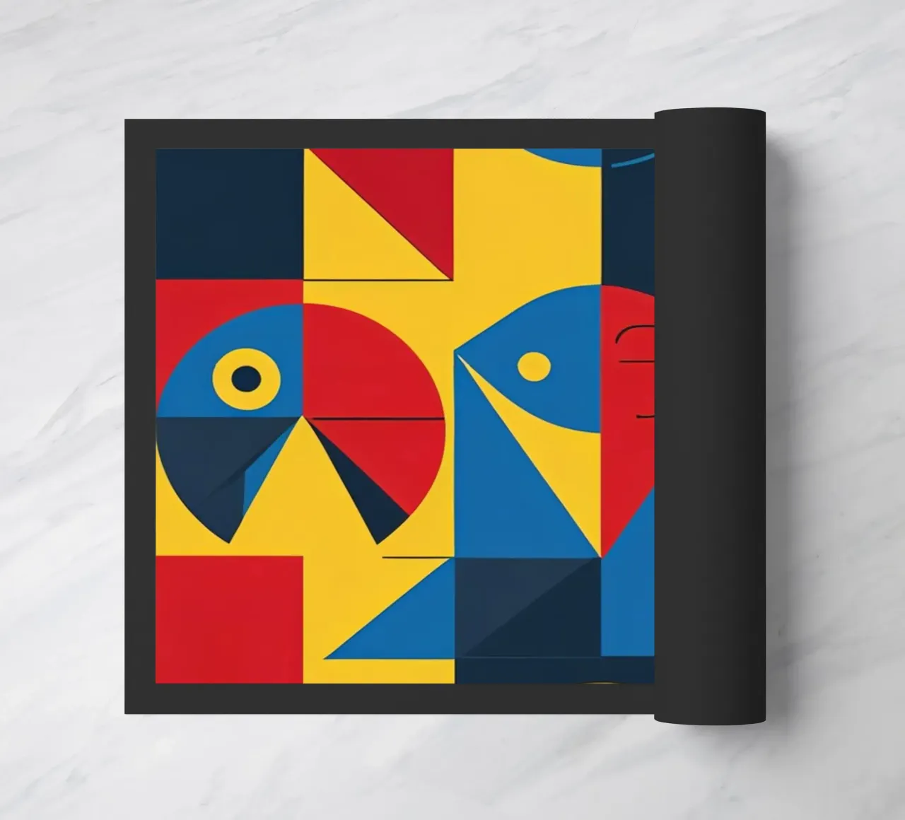 Composizione astratta geometrica con forme di animali zerbino da DesignDoodle