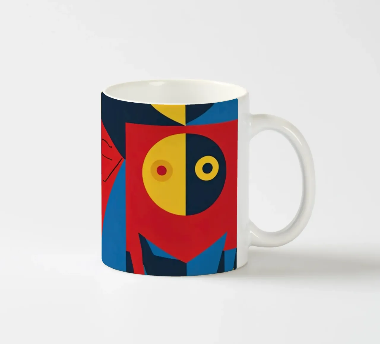 Composizione astratta geometrica con forme di animali tazza in ceramica da DesignDoodle
