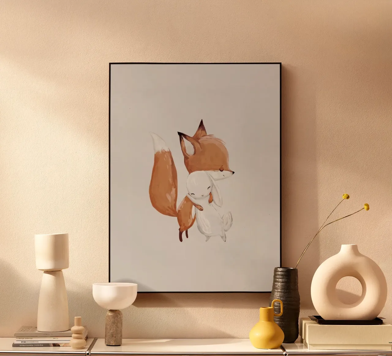 Volpe e coniglio plexiglass da Panait Ivascu