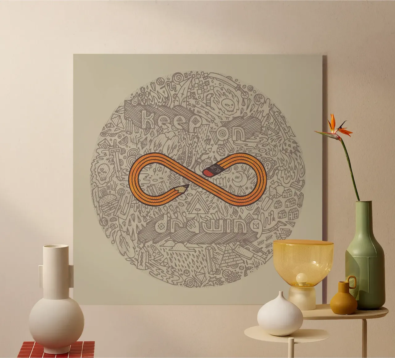 Keep On Drawing acrylic glass by againstbound