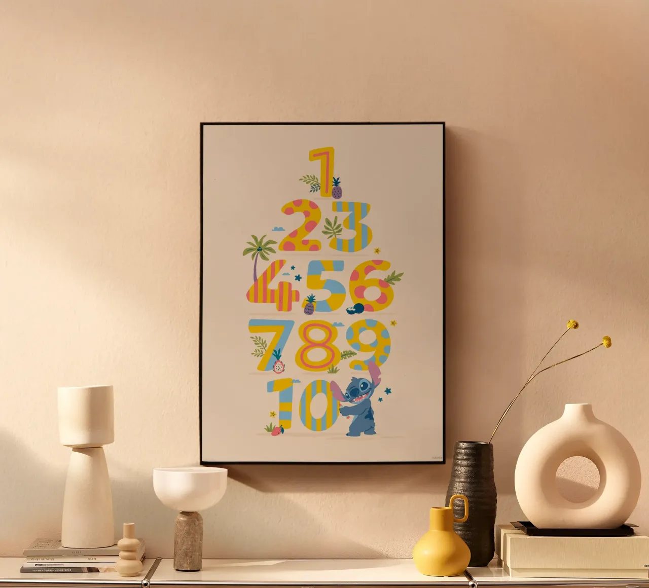 Stitch - Learn numbers Alu-Dibond von Stitch