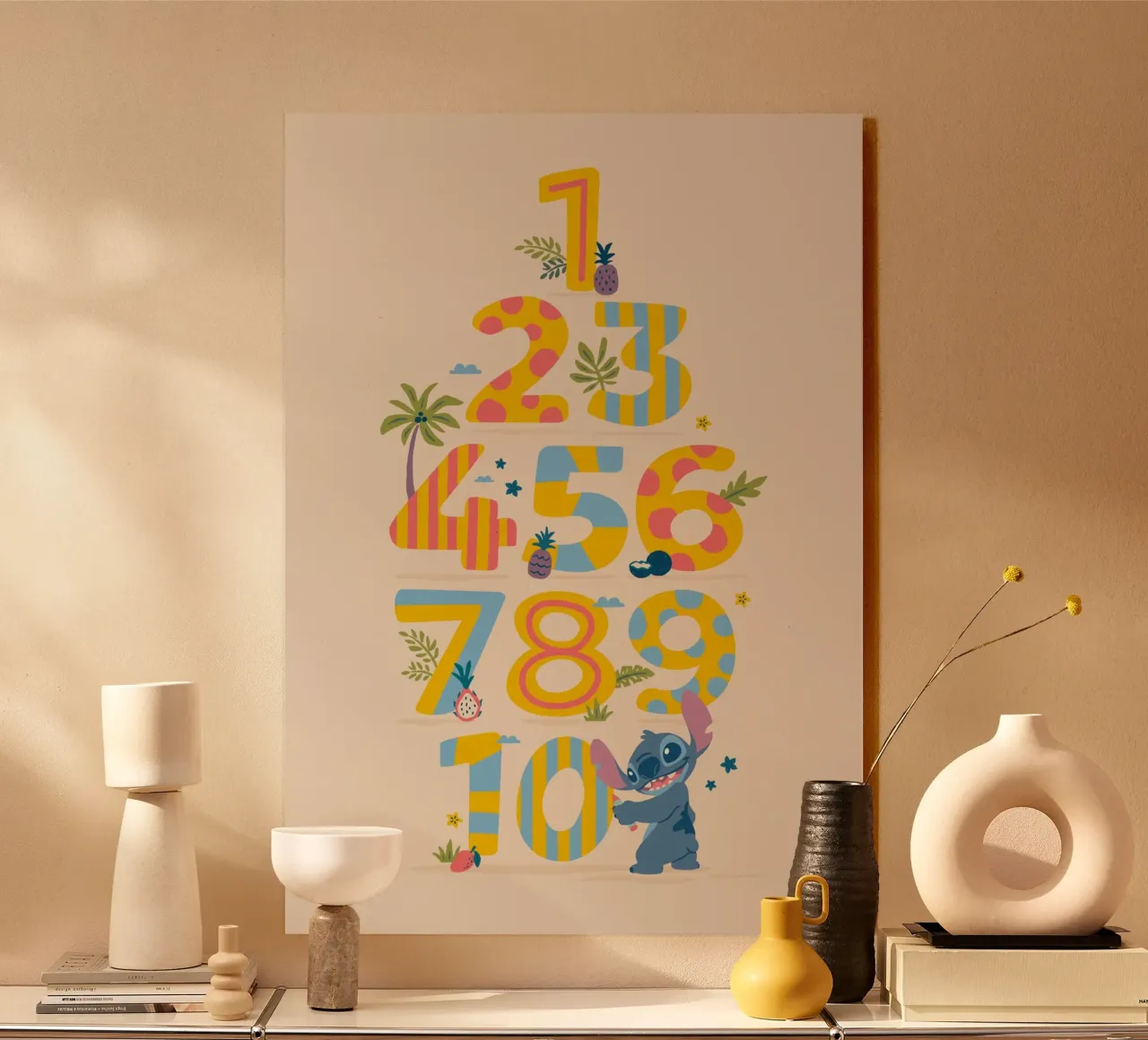 Stitch - Learn numbers Alu-Dibond von Stitch