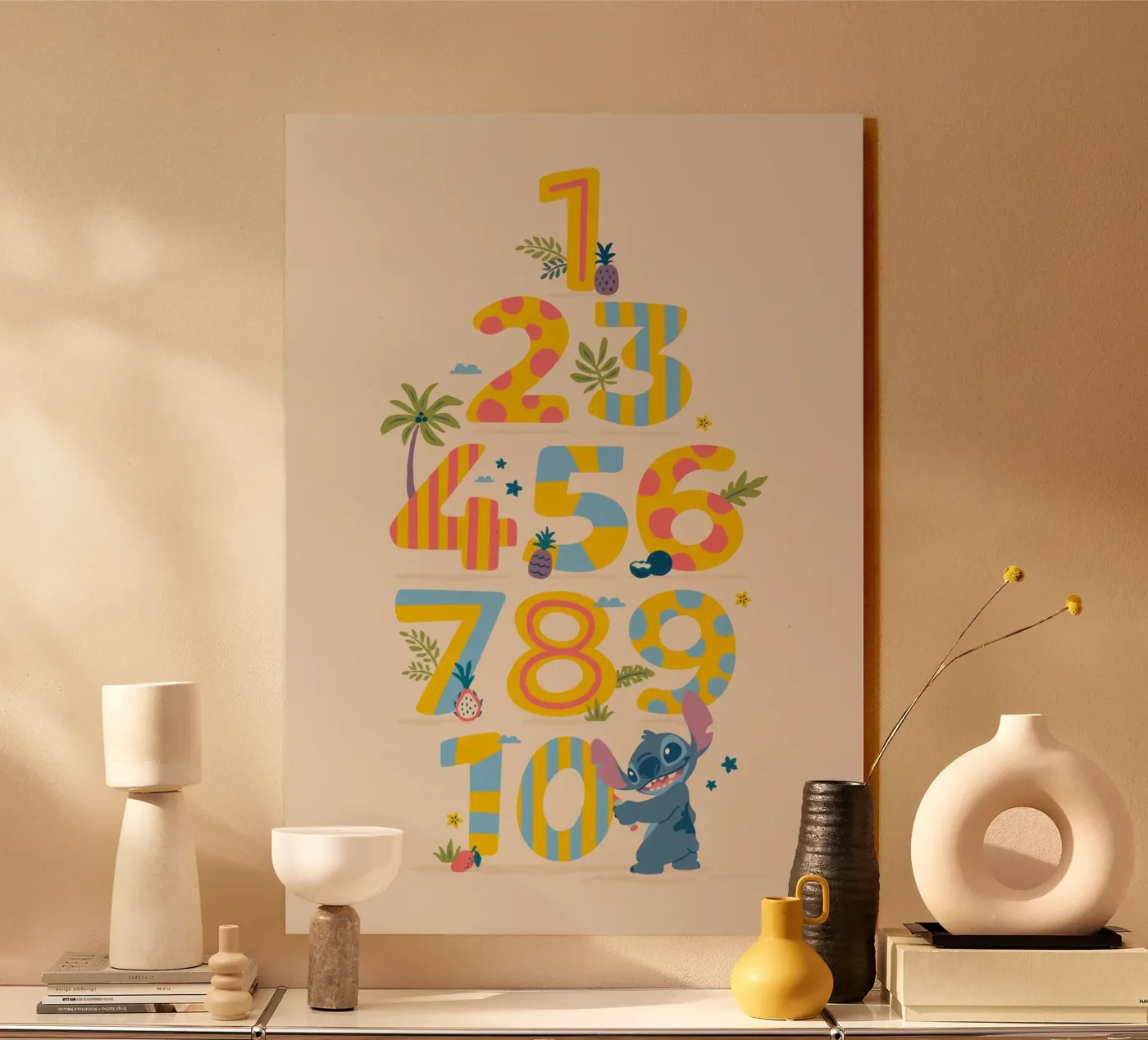 Stitch - Learn numbers Alu-Dibond von Stitch