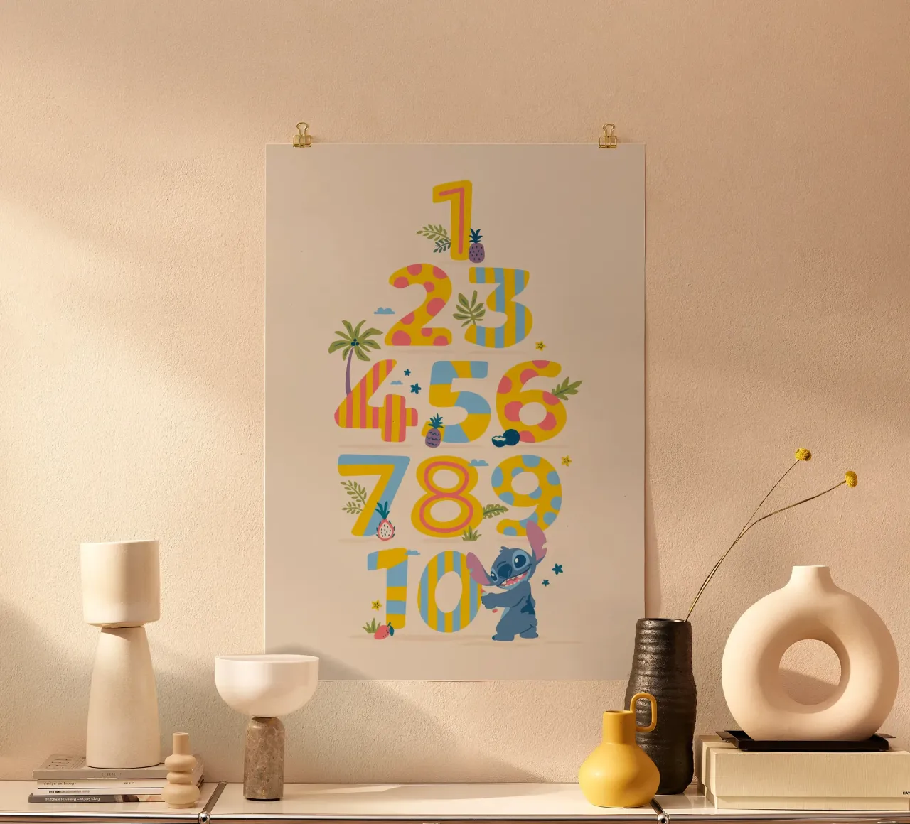 Stitch - Learn numbers Poster von Stitch