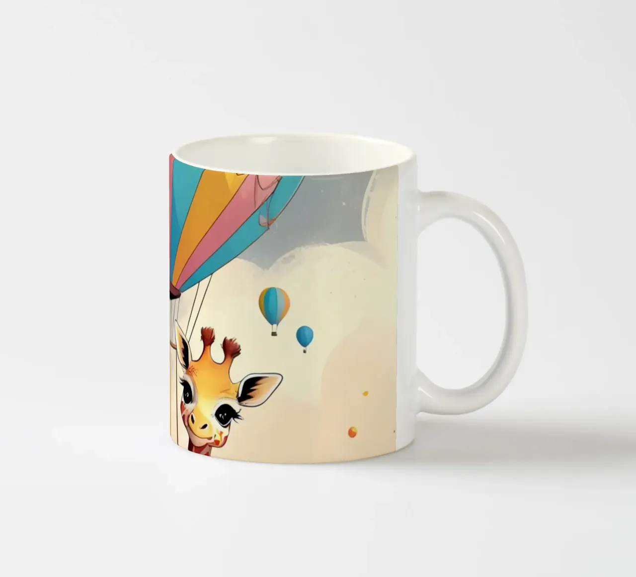 Giraffa felice in mongolfiera tazza in ceramica da DesignDoodle
