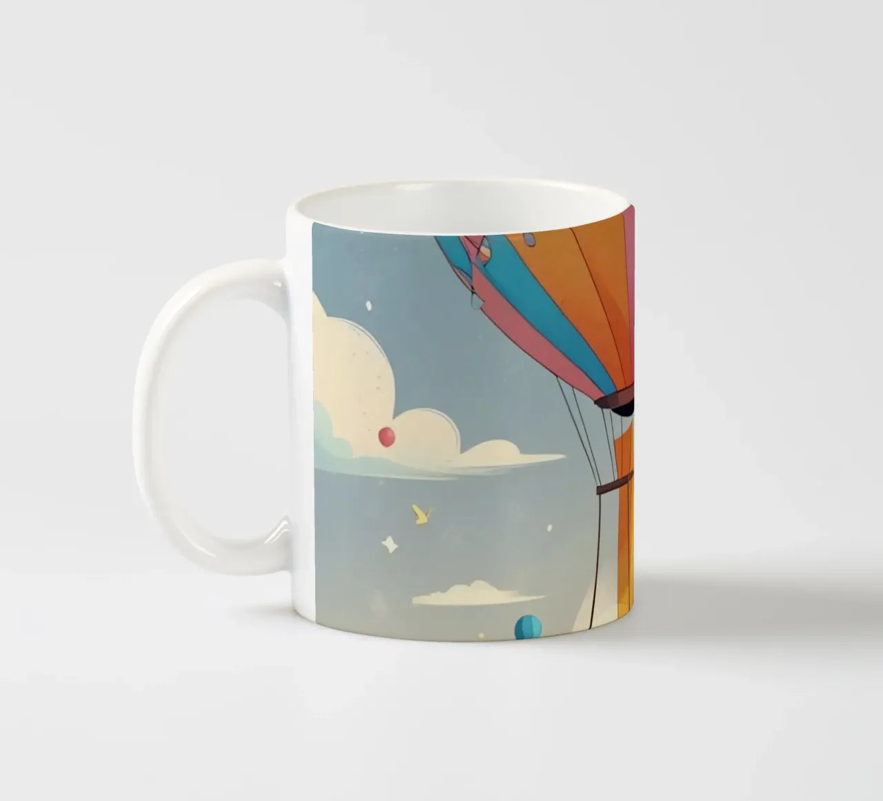 Giraffa felice in mongolfiera tazza in ceramica da DesignDoodle