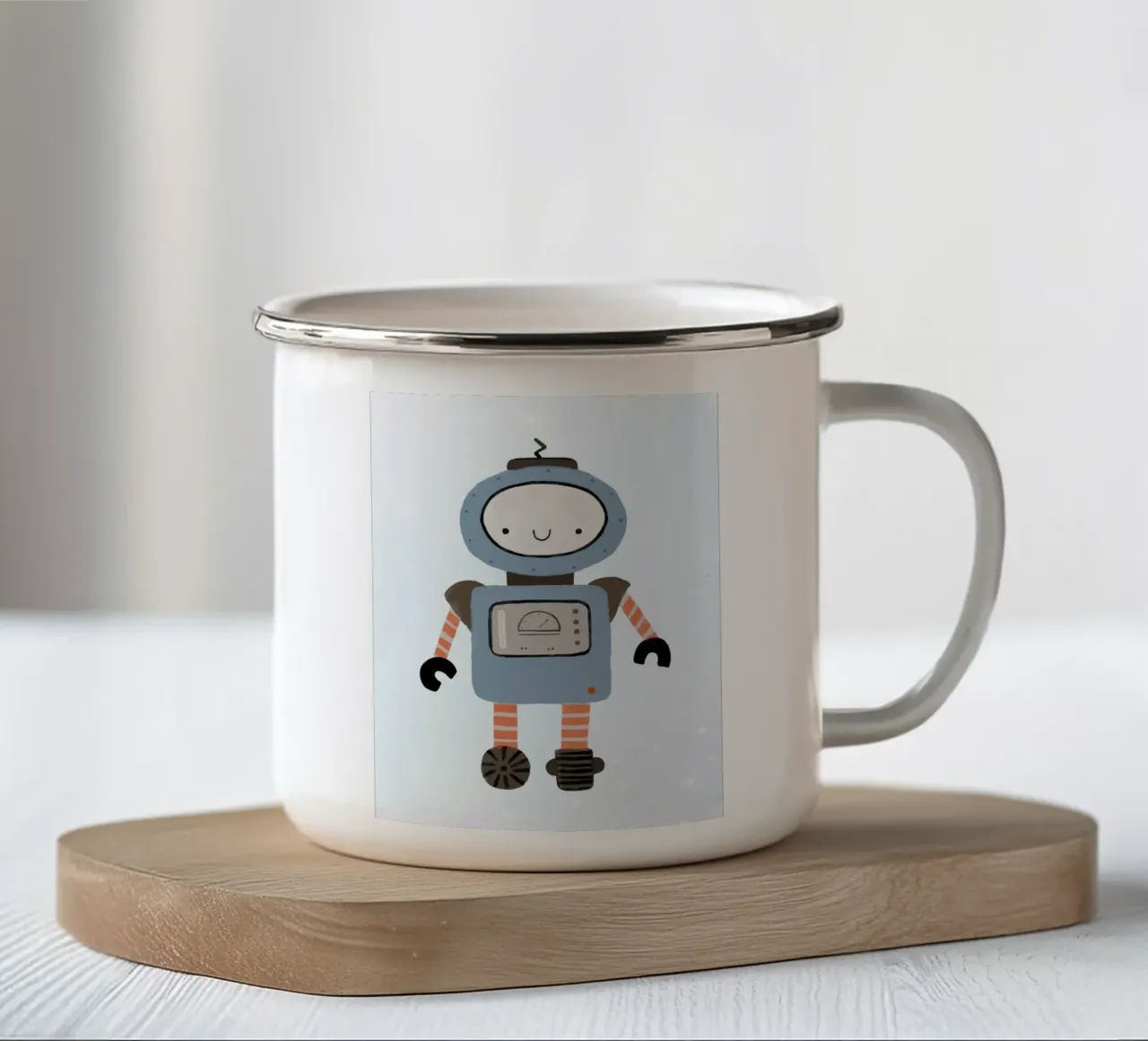 Robot decorativo per bambini. tazza in smalto da 🐹 BABY ART PRINTS