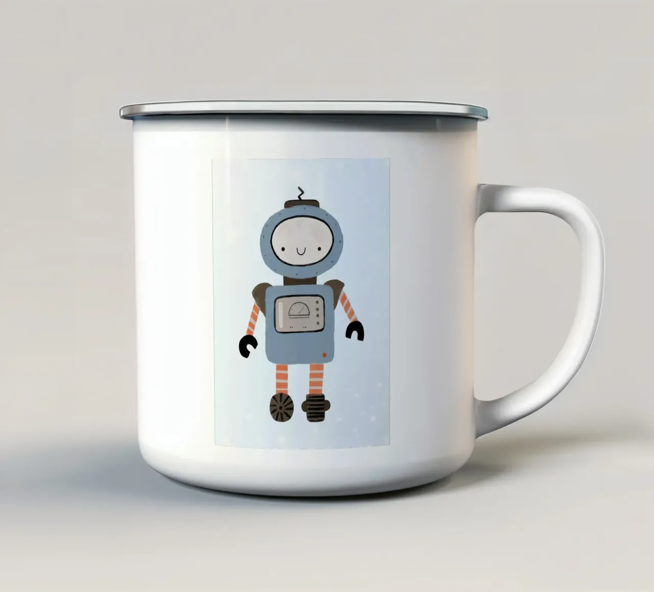 Robot decorativo per bambini. tazza in smalto da 🐹 BABY ART PRINTS