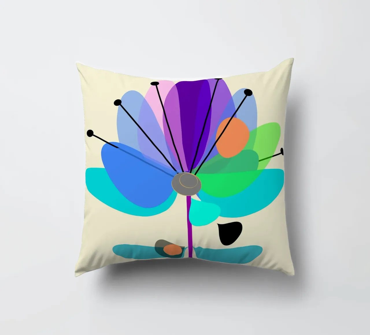 Multicolor Bloom cuscino da MirimoDesign