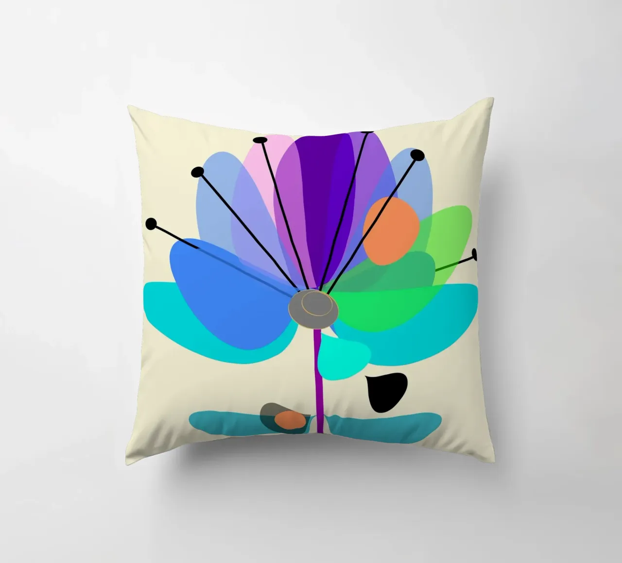 Multicolor Bloom cuscino da MirimoDesign