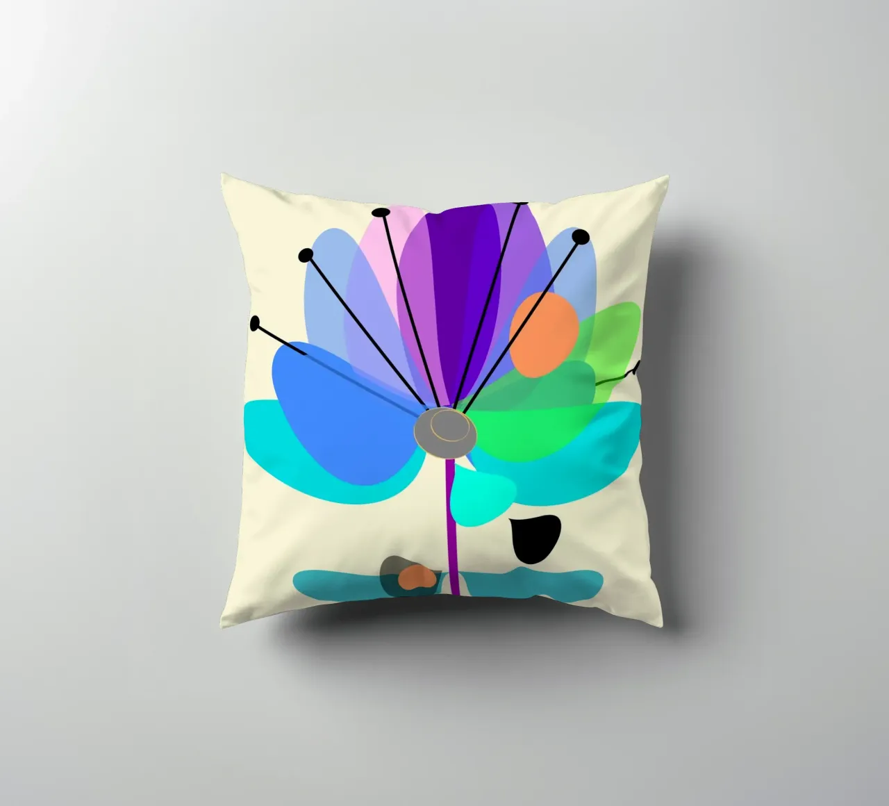 Multicolor Bloom cuscino da MirimoDesign