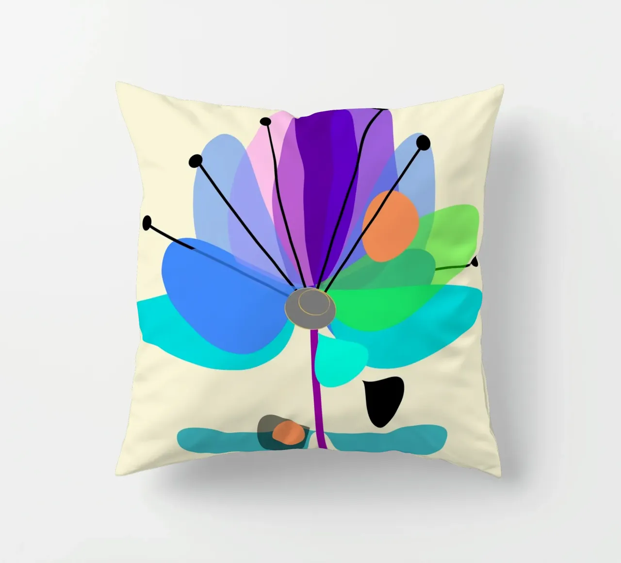 Multicolor Bloom cuscino da MirimoDesign