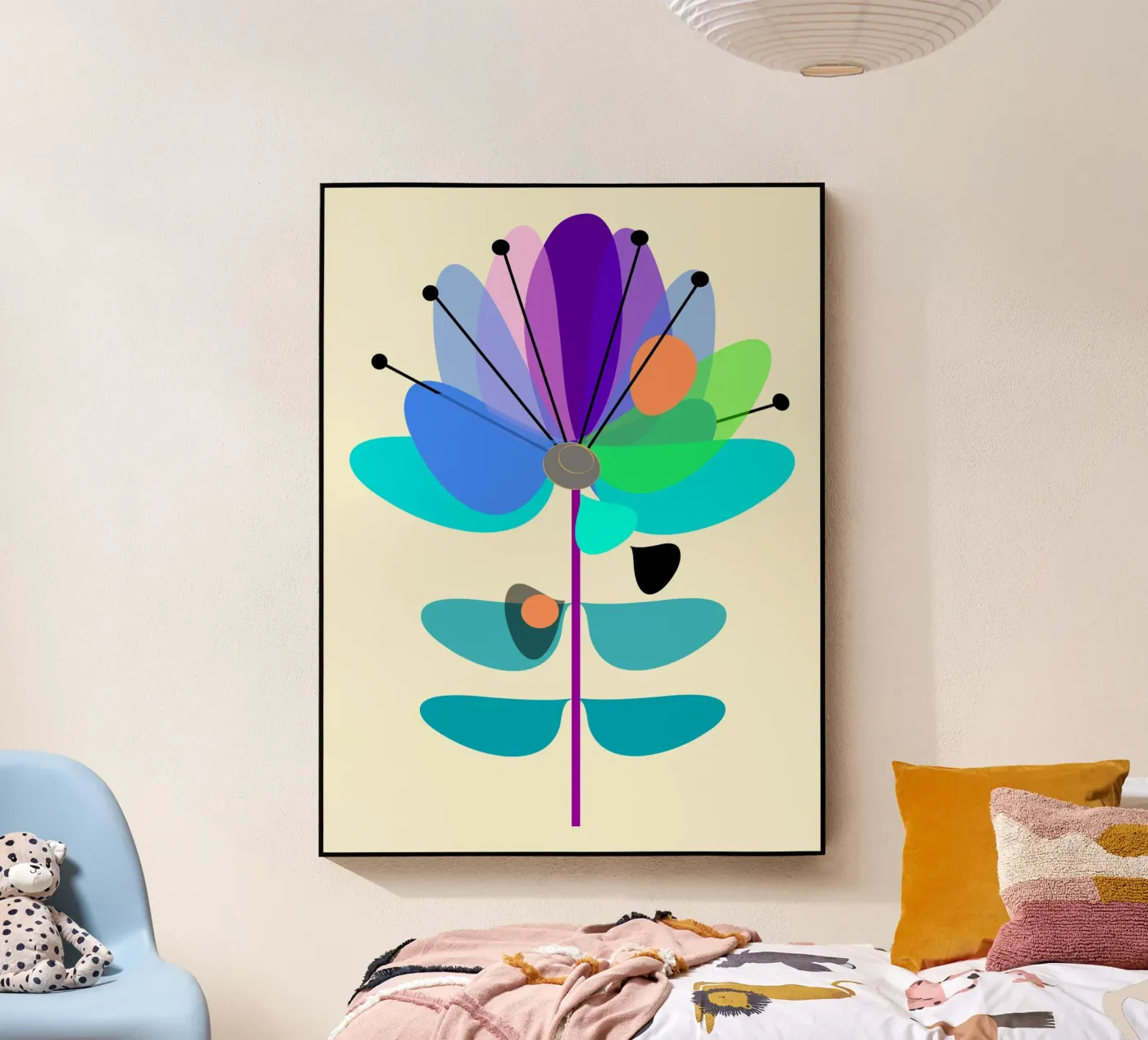 Veelkleurige bloei acryl van MirimoDesign