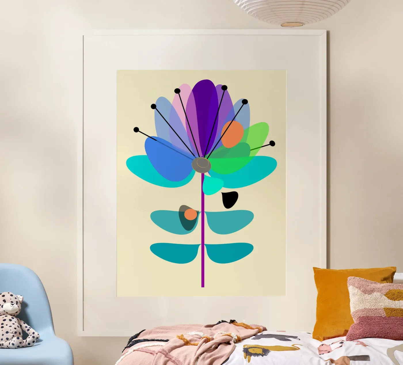 Fleur multicolore poster de MirimoDesign