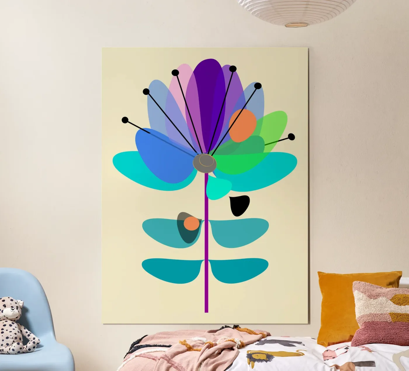 Fleur multicolore poster de MirimoDesign