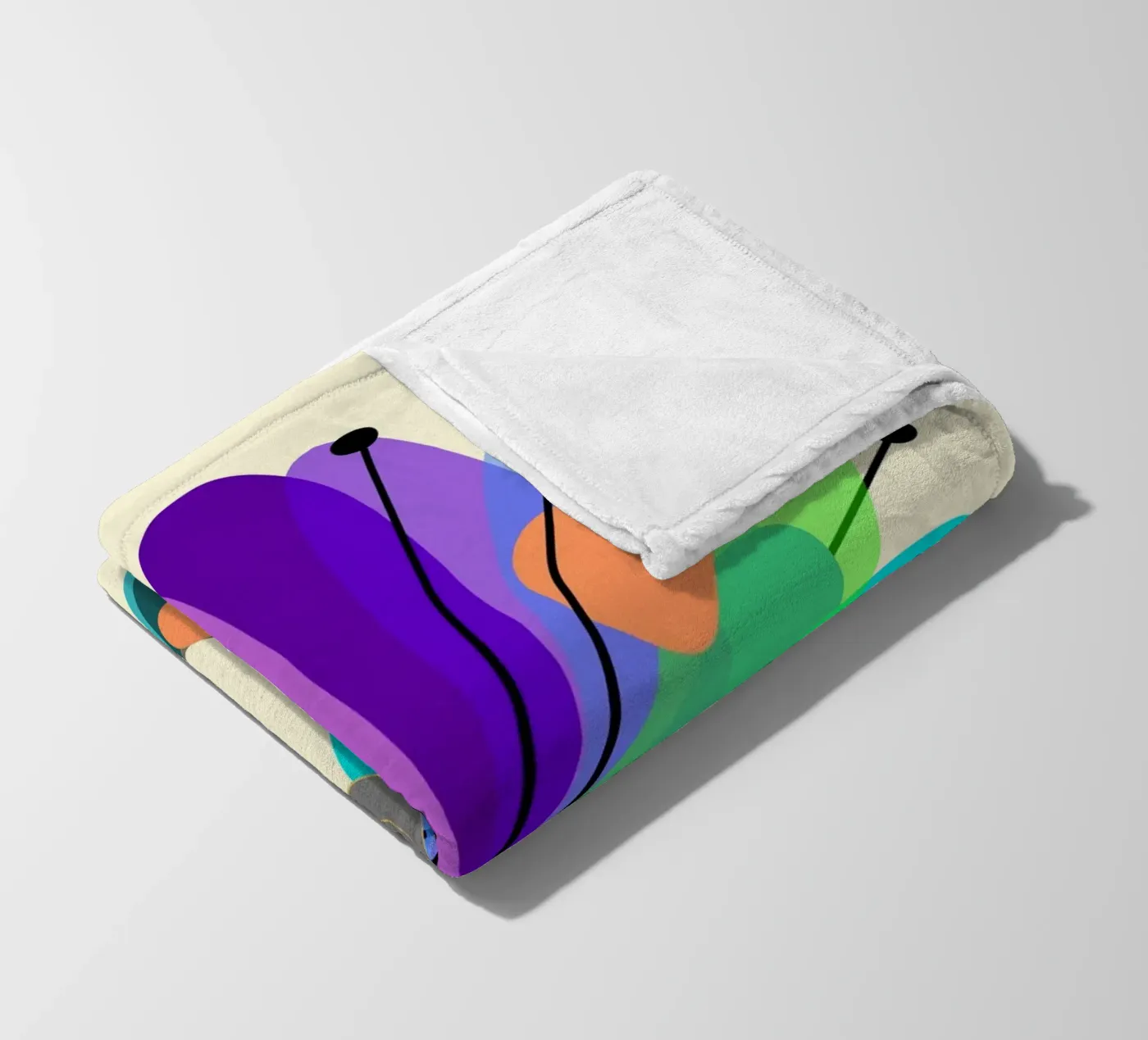 Multicolor Bloom coperta in pile da MirimoDesign