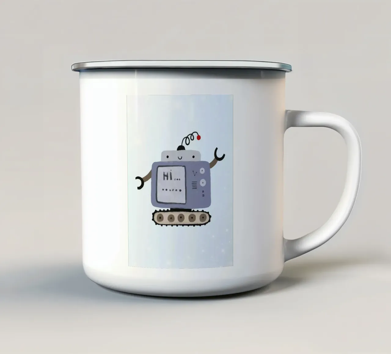 Robot decorativo per bambini. tazza in smalto da 🐹 BABY ART PRINTS