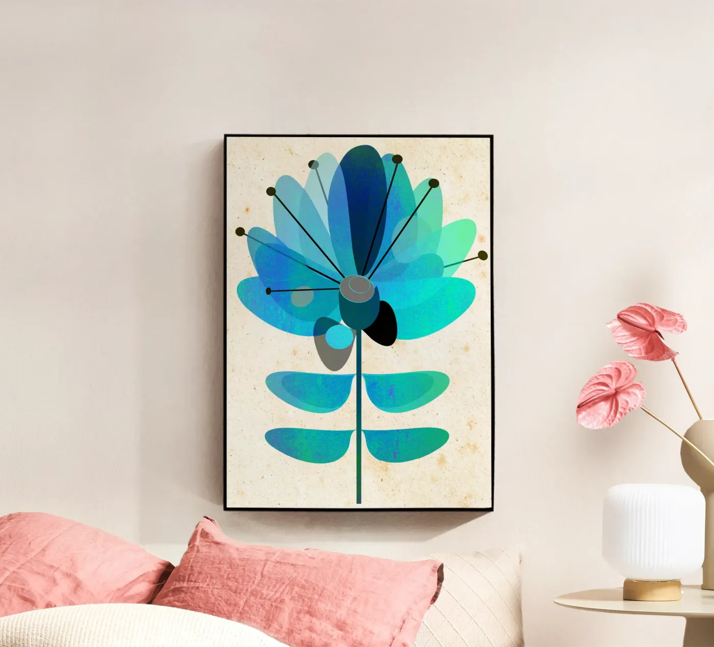 The Blue Flower acrylic glass by MirimoDesign