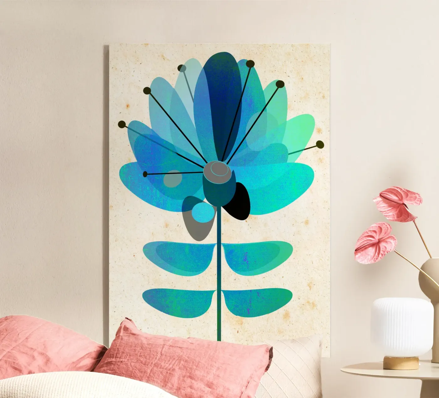 The Blue Flower acrylic glass by MirimoDesign