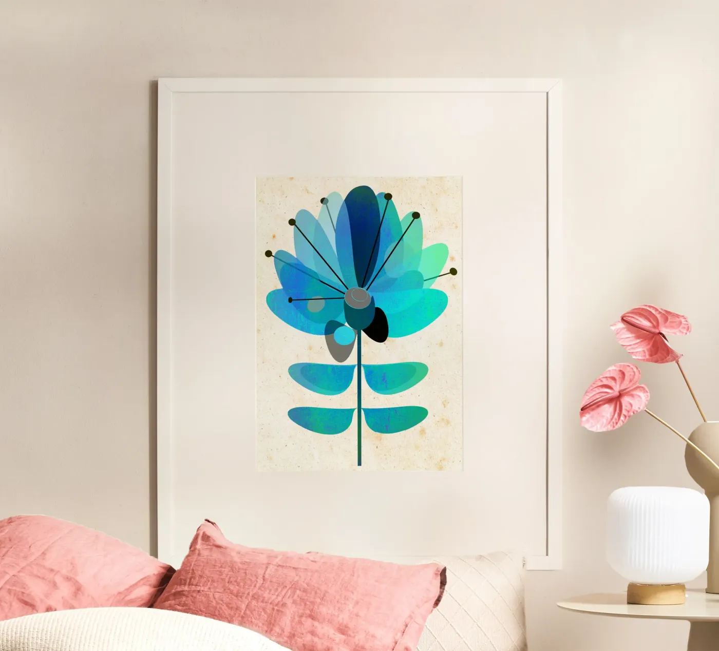 Il fiore blu poster da MirimoDesign