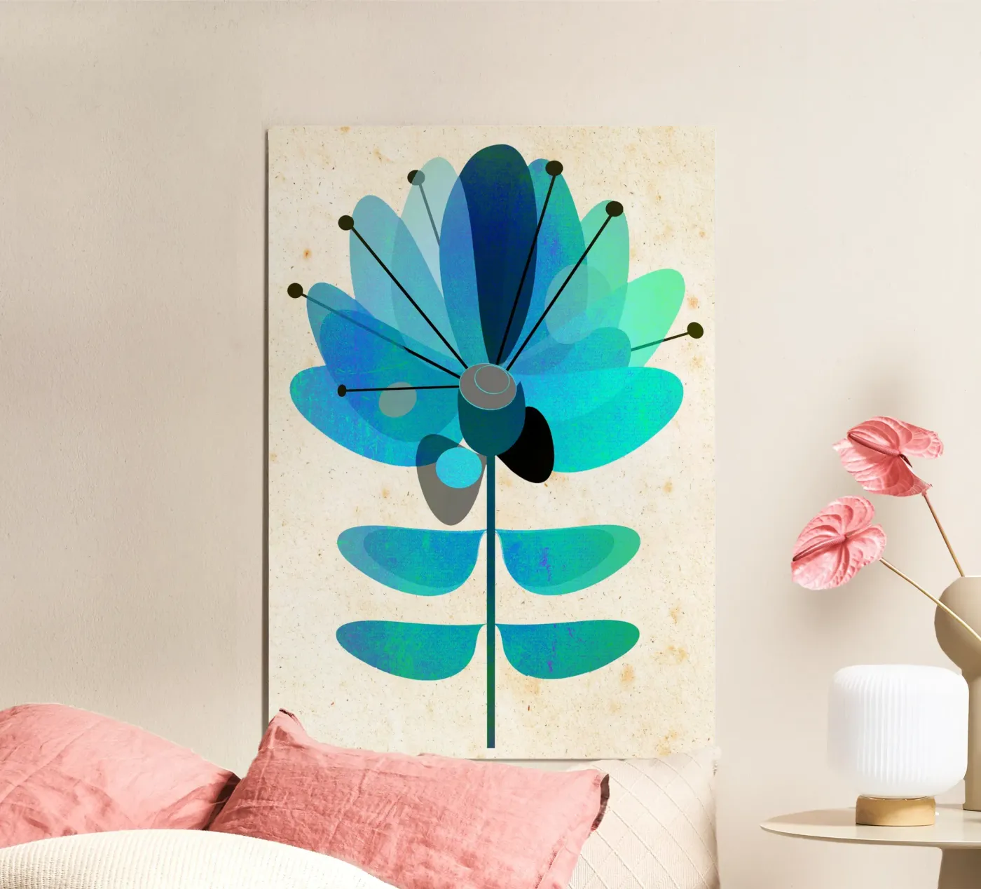 Il fiore blu poster da MirimoDesign