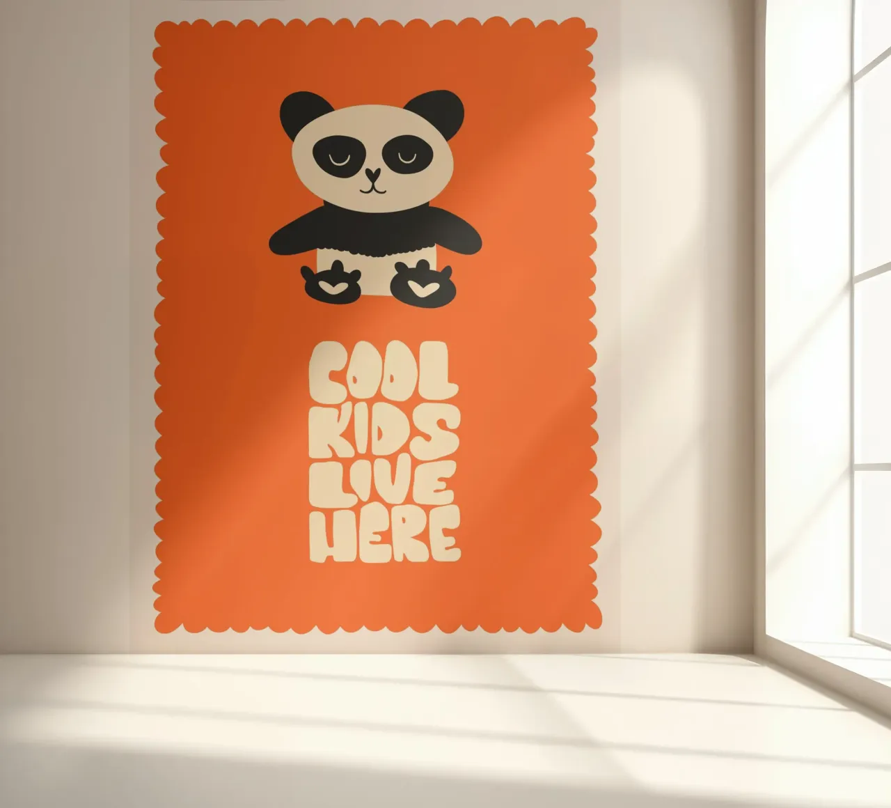 Pandabeer fotobehang van 🐹 BABY ART PRINTS