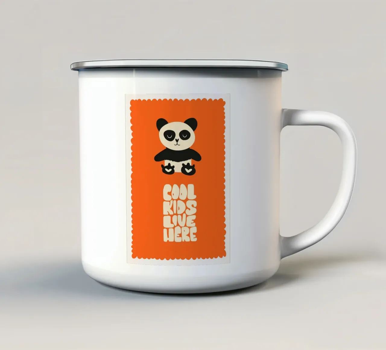 Orso panda tazza in smalto da 🐹 BABY ART PRINTS