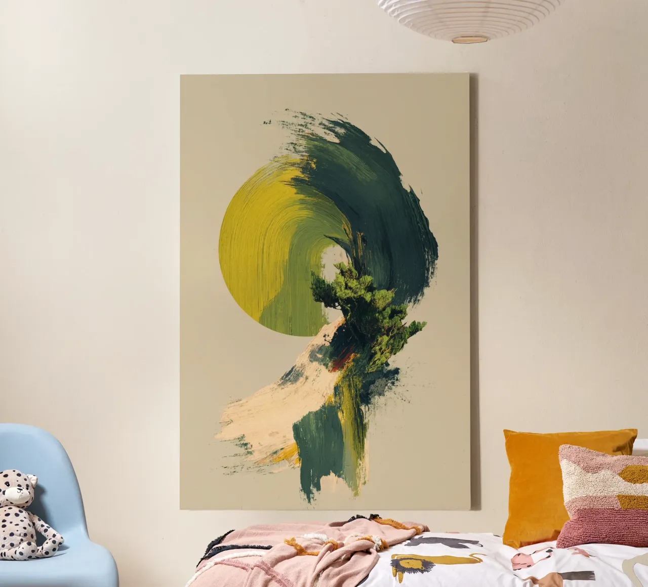 Emerald Vortex canvas by Mosaic Dialogue