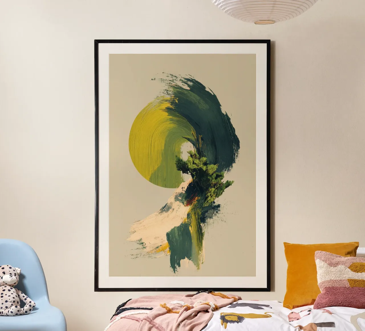 Emerald Vortex poster van Mosaic Dialogue