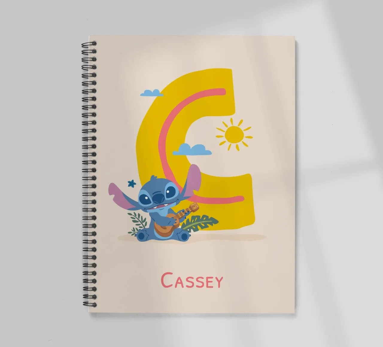 Stitch - Letter C with name spiral notebook by Stitch