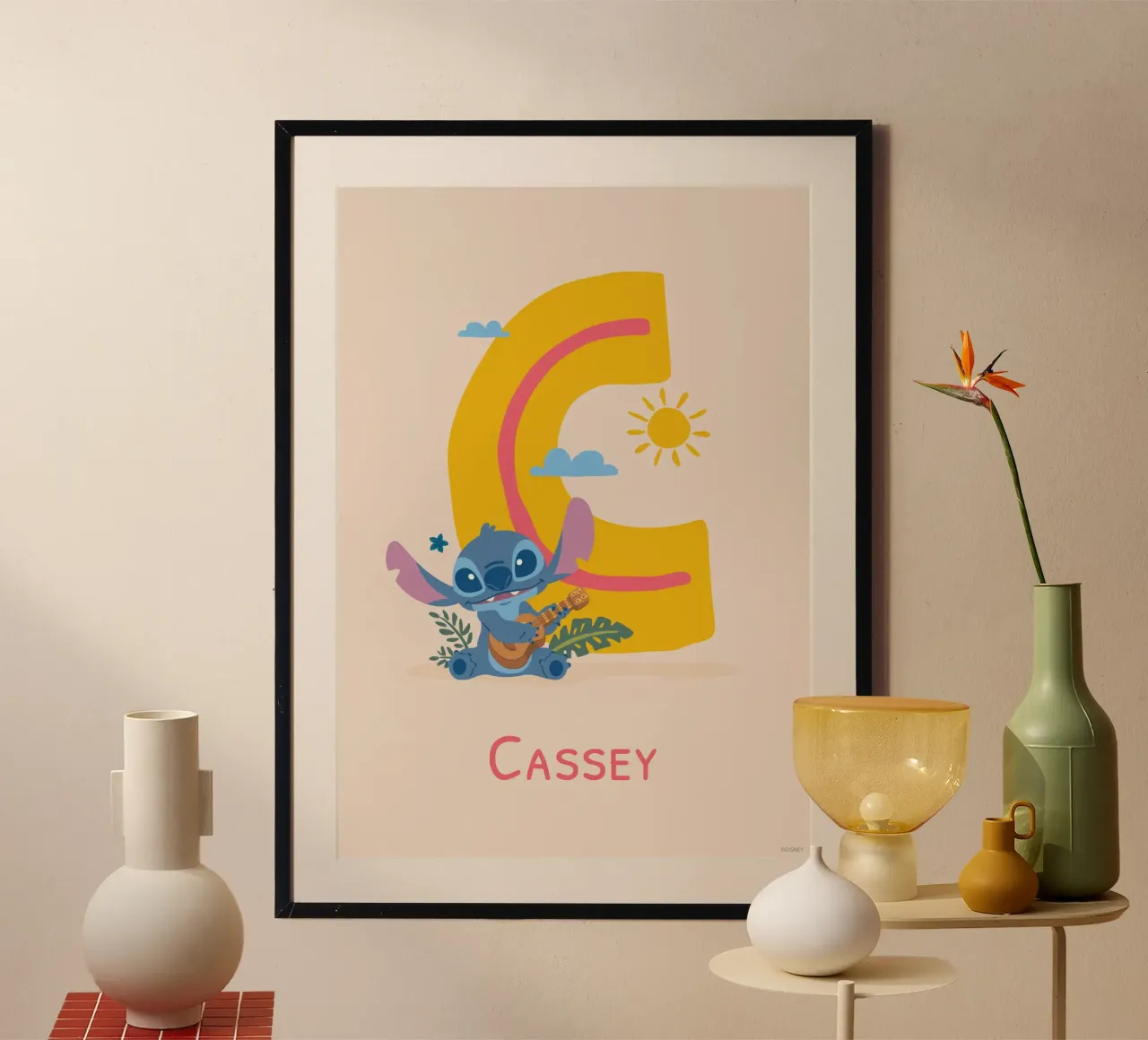 Stitch – Buchstabe C mit Namen Poster von Stitch