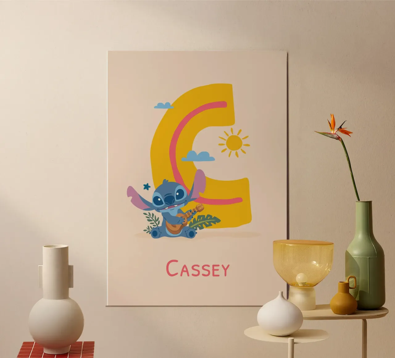 Stitch – Buchstabe C mit Namen Poster von Stitch