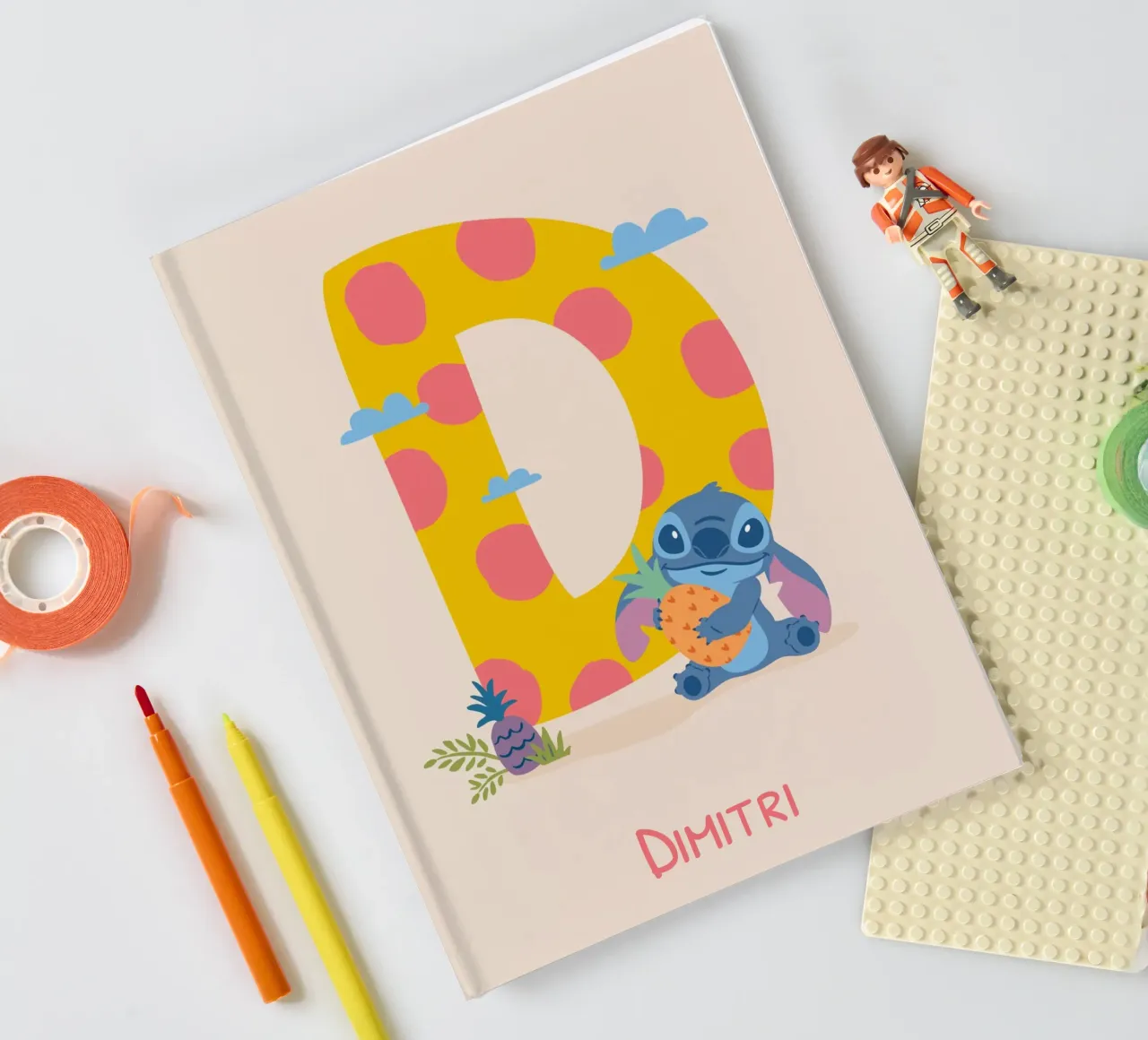 Stitch - Letter D with name Notizbuch von Stitch