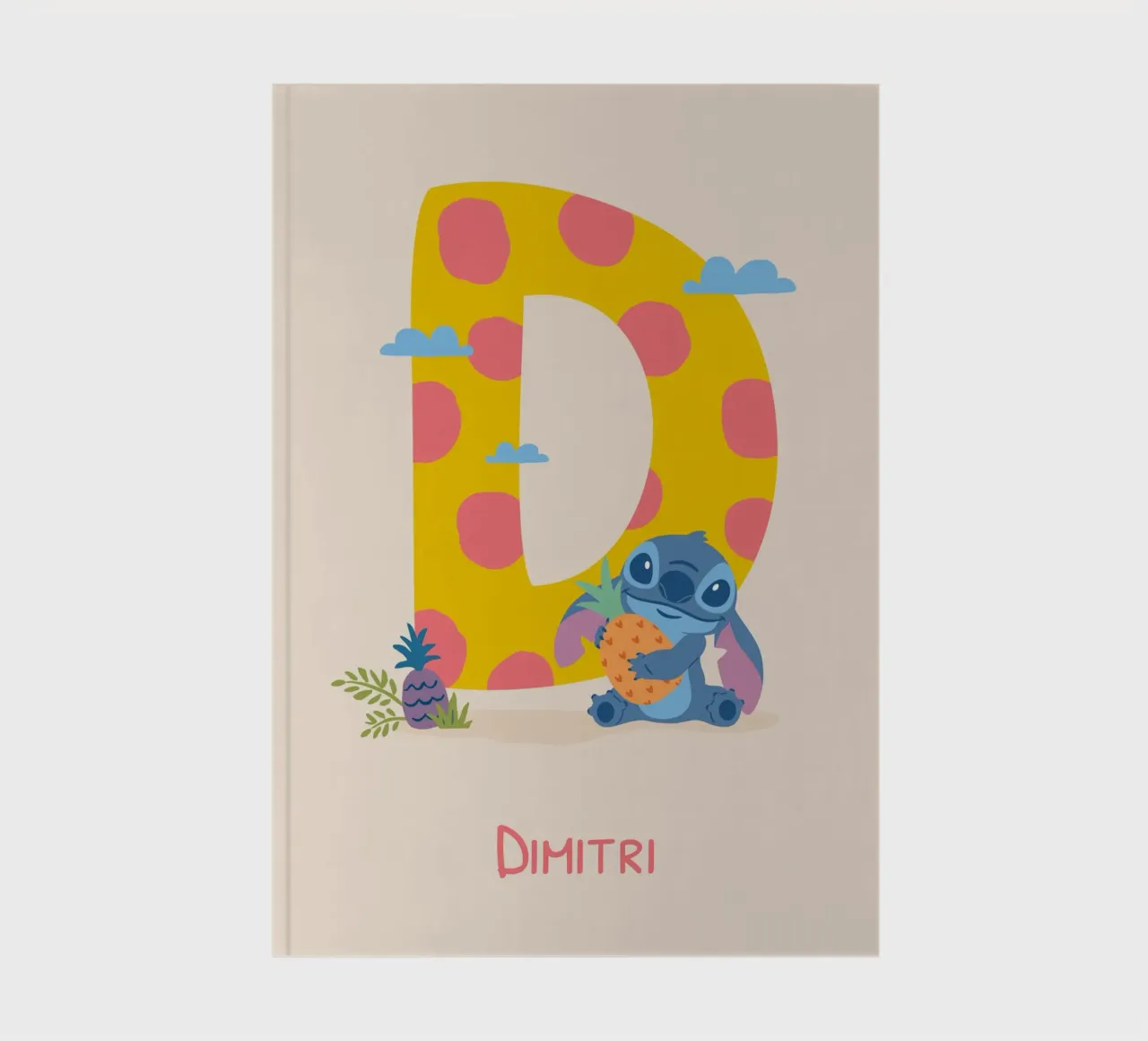 Stitch - Letter D with name Notizbuch von Stitch